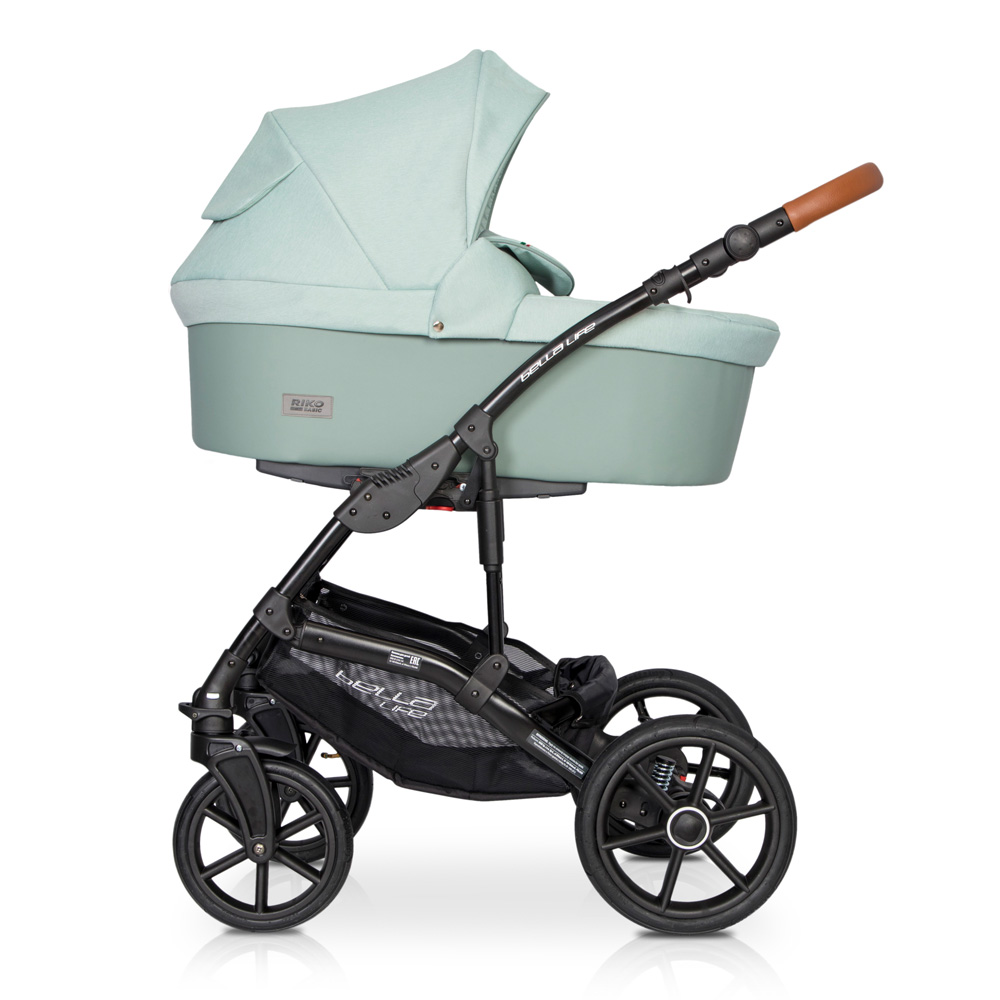 Коляска 3 в 1 Riko Basic Bella Life 02 Basil зеленый