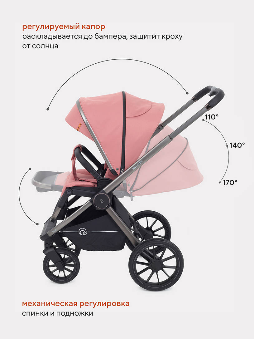 КОЛЯСКА 2 В 1 RANT FALCON PINK