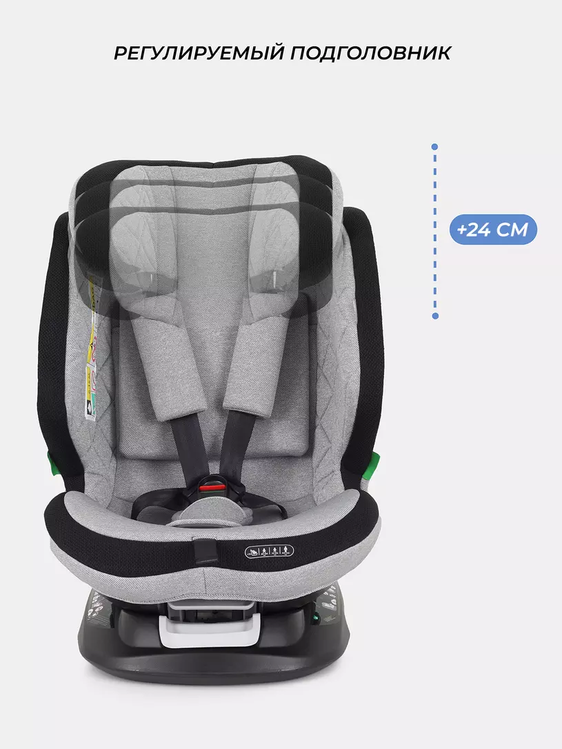 Автокресло Mowbaby Motion isofix (40-150 см) Light grey