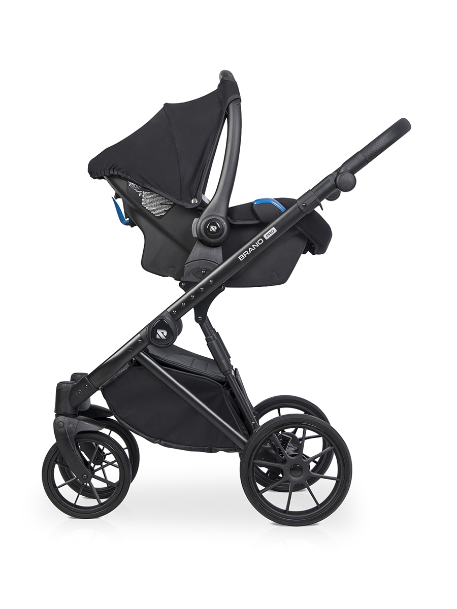 Коляска 3 в 1 Riko Brano Pro, 02 Сrystal blue