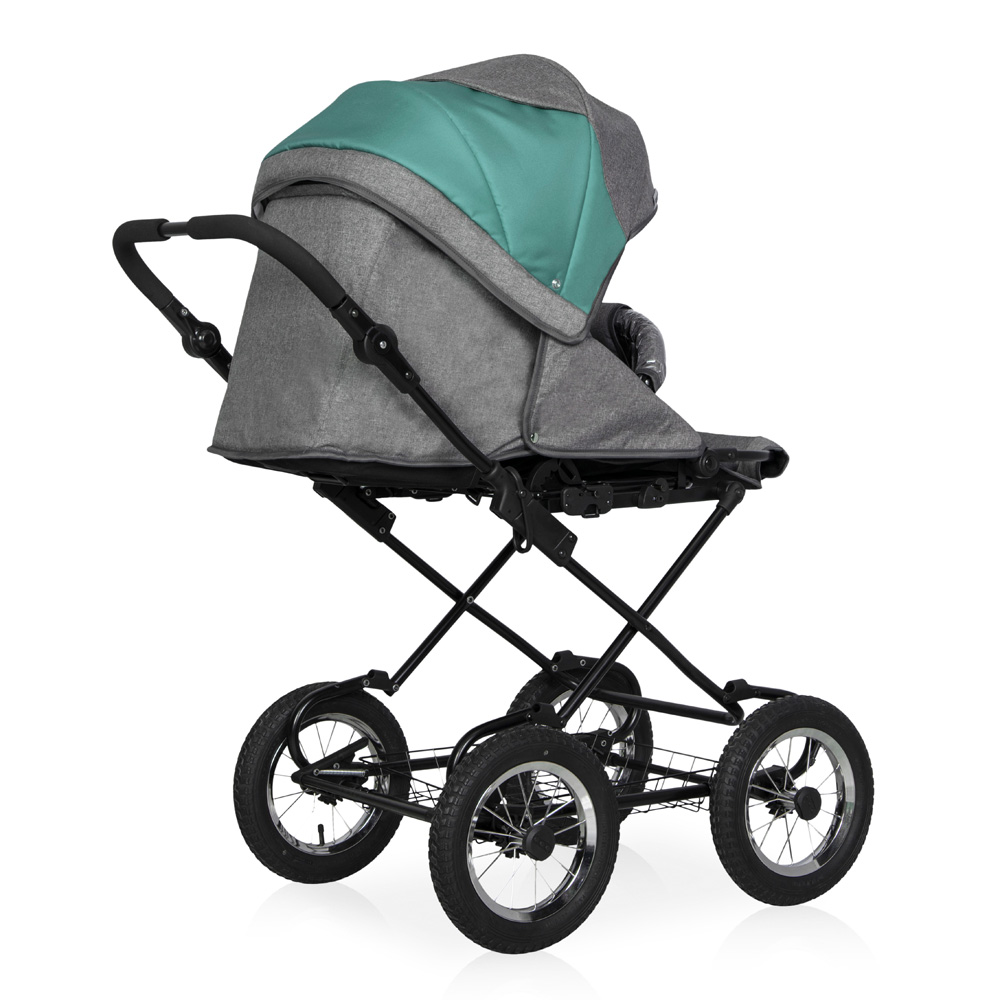 Коляска 2 в 1 Riko Basic Mario Classic 09 серо-зеленый