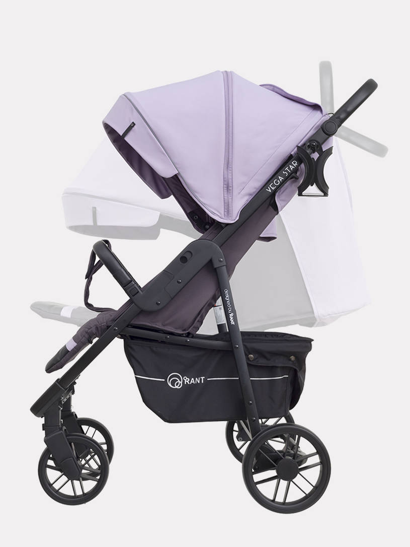 Коляска прогулочная Rant Vega Star Sweet Lavender. Цвет: Фиолетовый