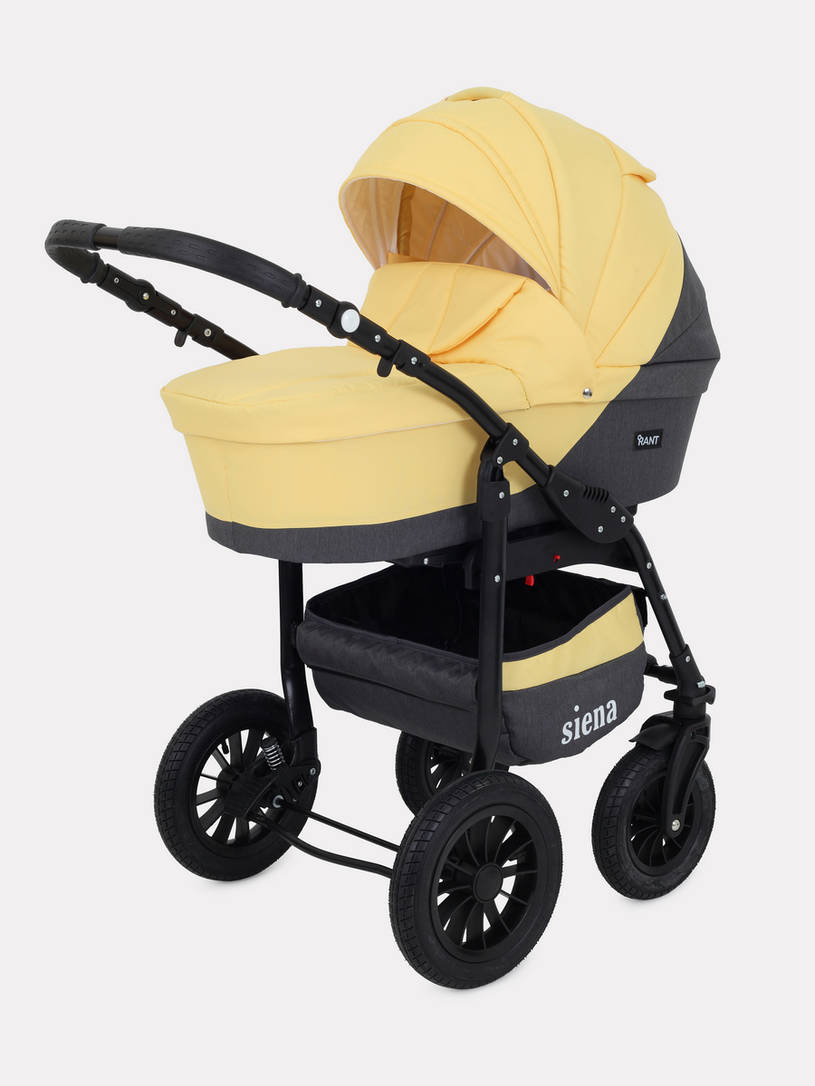Коляска 3 в 1 Rant Siena 10 серый-желтый