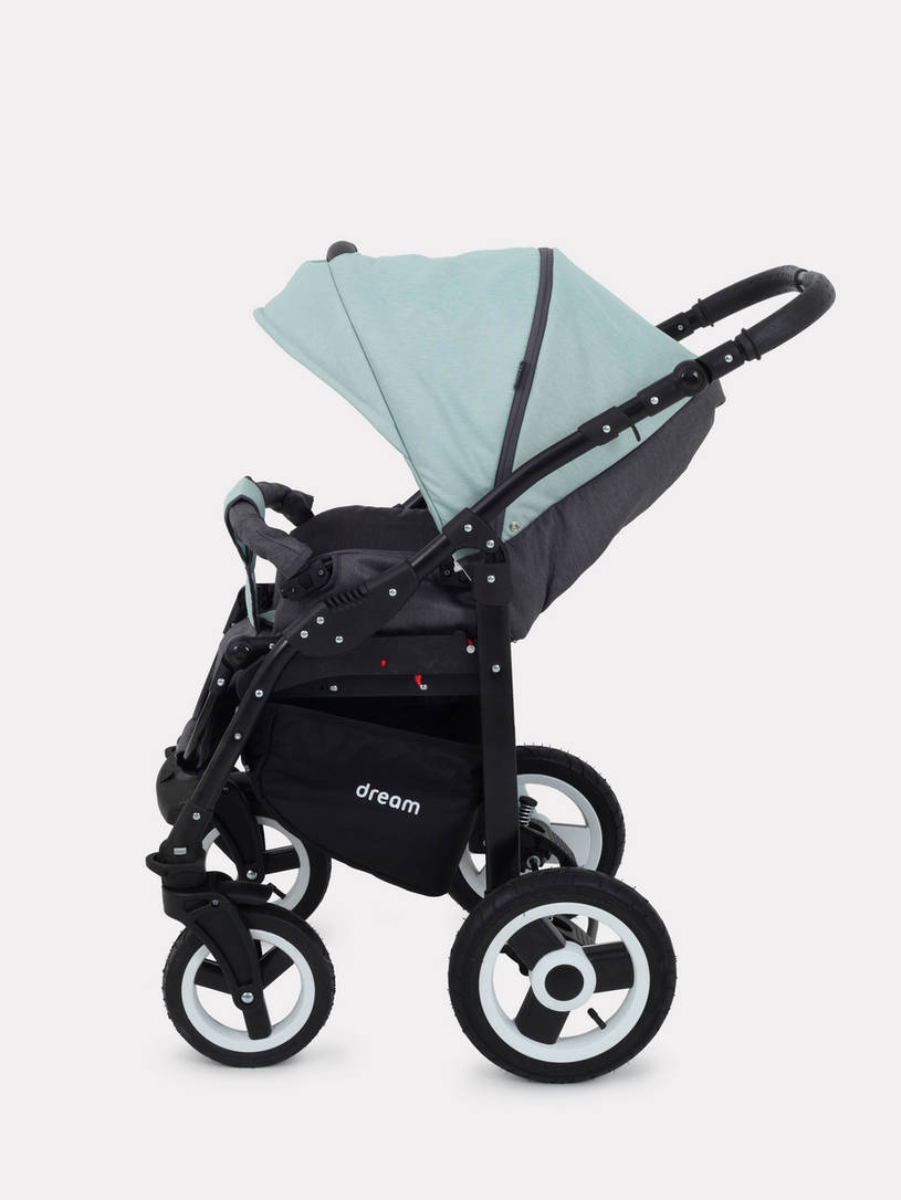 Коляска 2 в 1 Rant Dream 04 серый-мятный