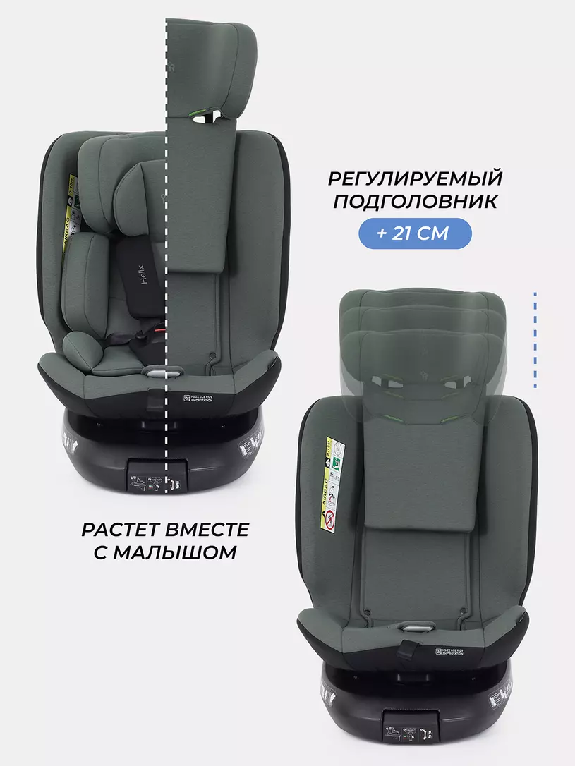 Автокресло Rant Helix isofix группа 0/1/2/3 (40-150 см; 0-36 кг), Green