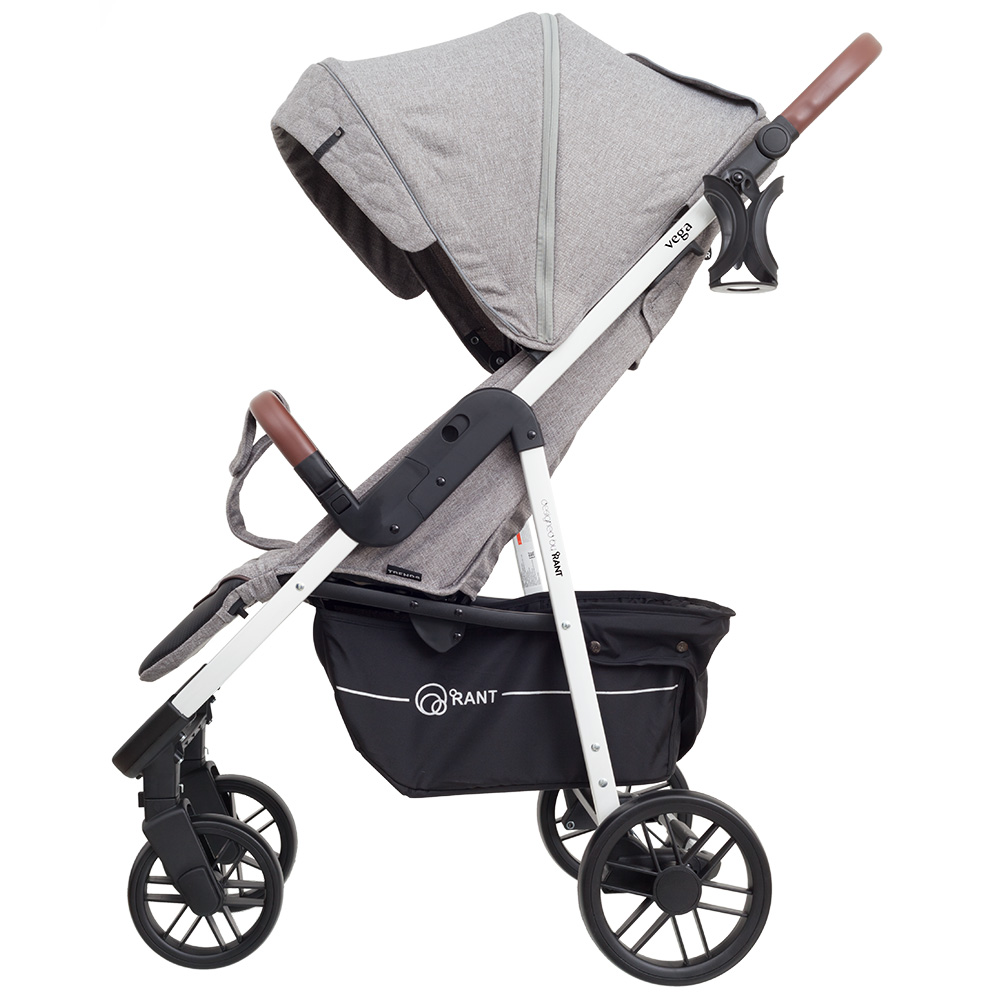 Коляска прогулочная Rant Vega Trends Mineral Silver. Цвет: Серый