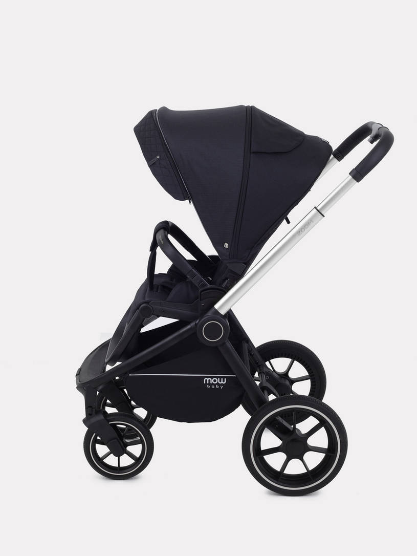Коляска 2 в 1 MOWBaby ZOOM PU RA086 Silver Black