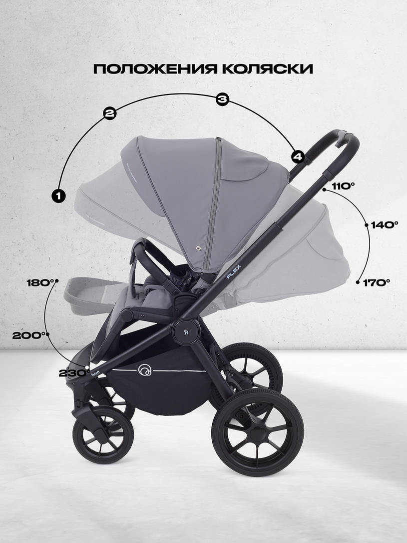Коляска 2 в 1 Rant Flex 2025 RA076 Grey