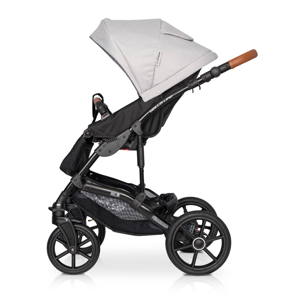 Коляска 3 в 1 Riko Basic Bella Life 01 Grey Fox серый