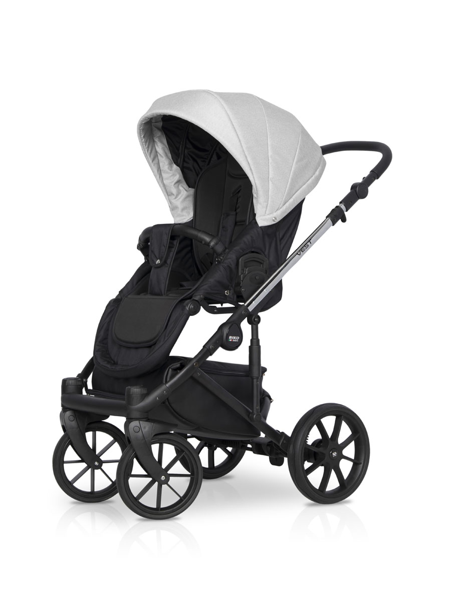 Коляска 2 в 1 Riko Basic Vest 01 Grey Fox серый
