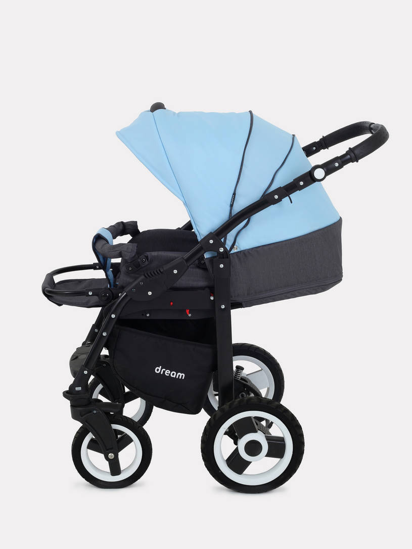 Коляска 2 в 1 Rant Dream 09 серый-голубой