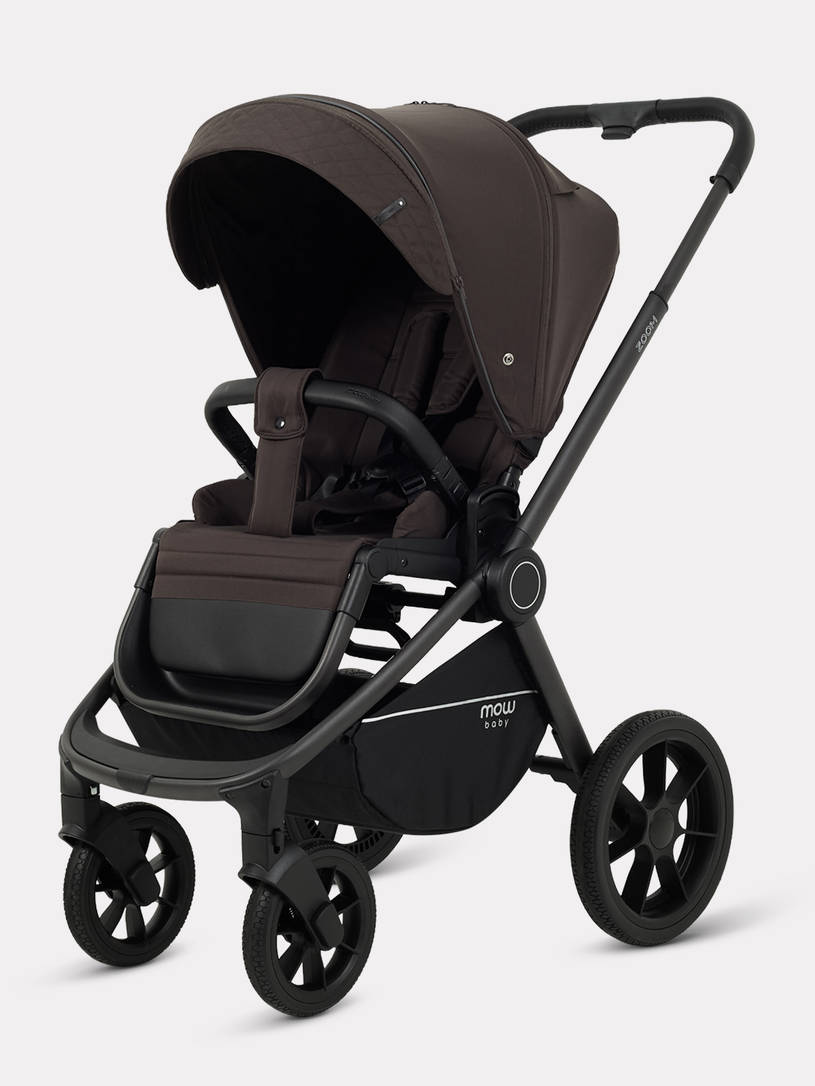 Коляска 2 в 1 Mowbaby Zoom PU Shine brown