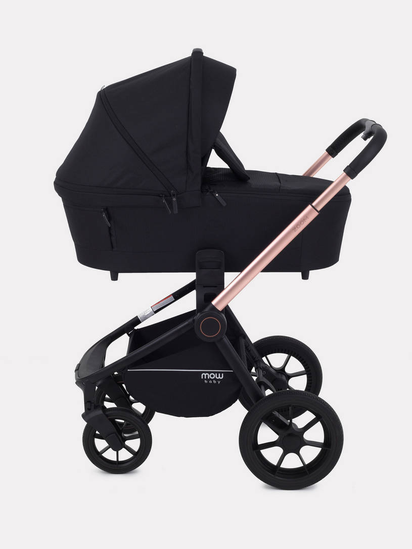 Коляска 3 в 1 Mowbaby Zoom Gold 2025 black
