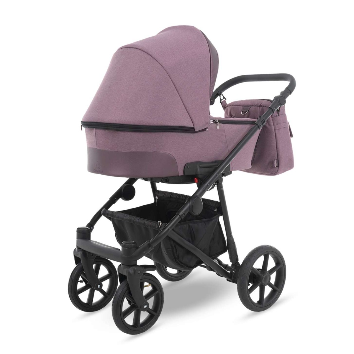 Коляска 2 в 1 Camarelo Ollio, Сиреневый меланж / Сиреневая эко-кожа (02)
