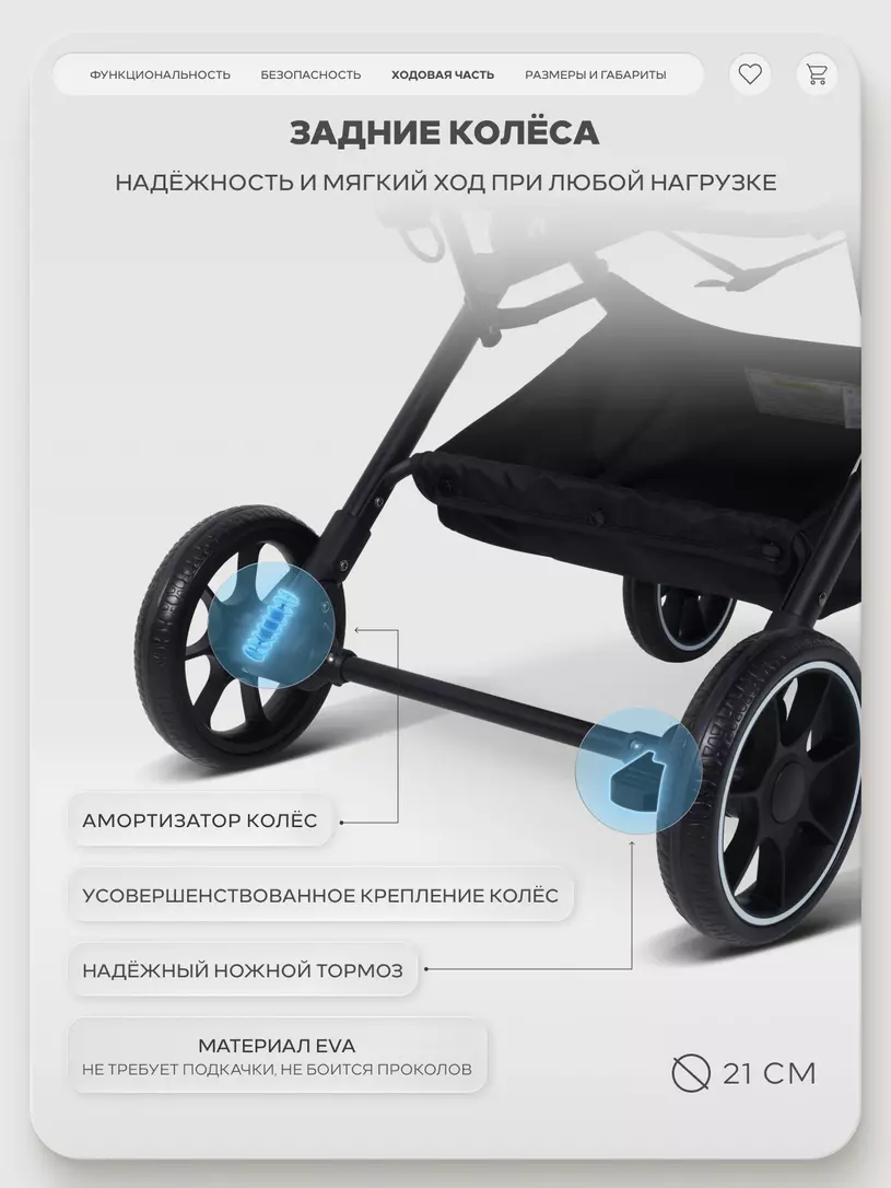 Коляска прогулочная Mowbaby Airy plus Blue