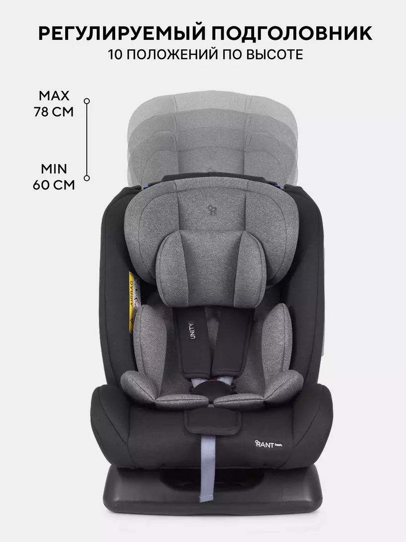 Автокресло Rant Basic Unity 0/1/2/3 (0-36 кг) Grey