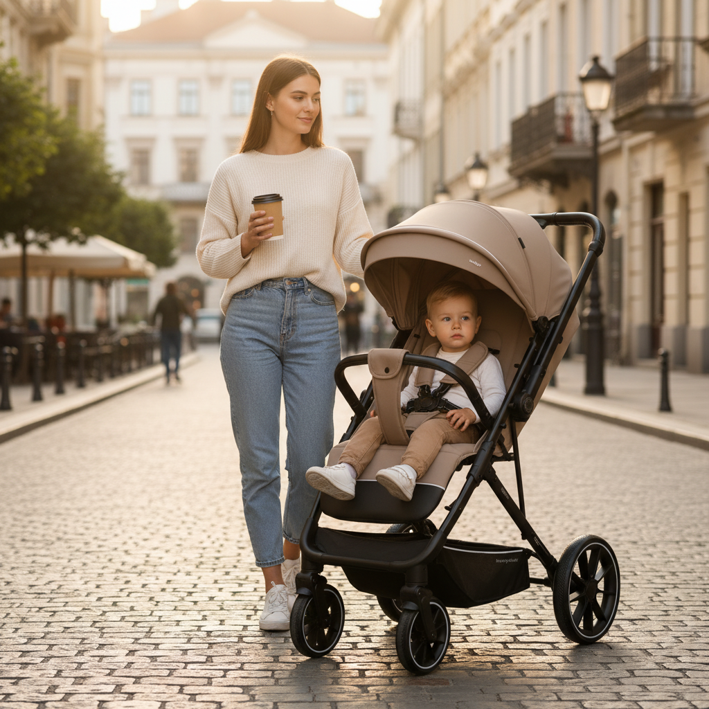 Коляска прогулочная Indigo Delta+ бежевый