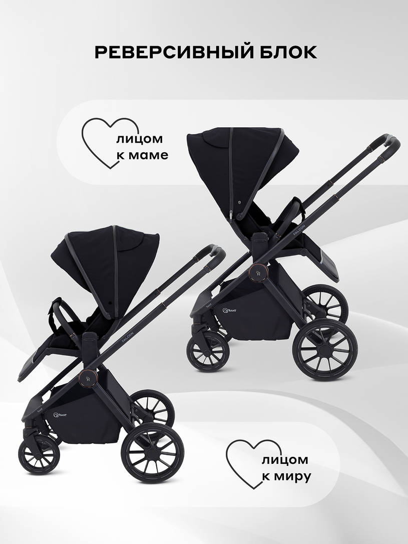 Коляска 2 в 1 Rant Falcon Neo Black