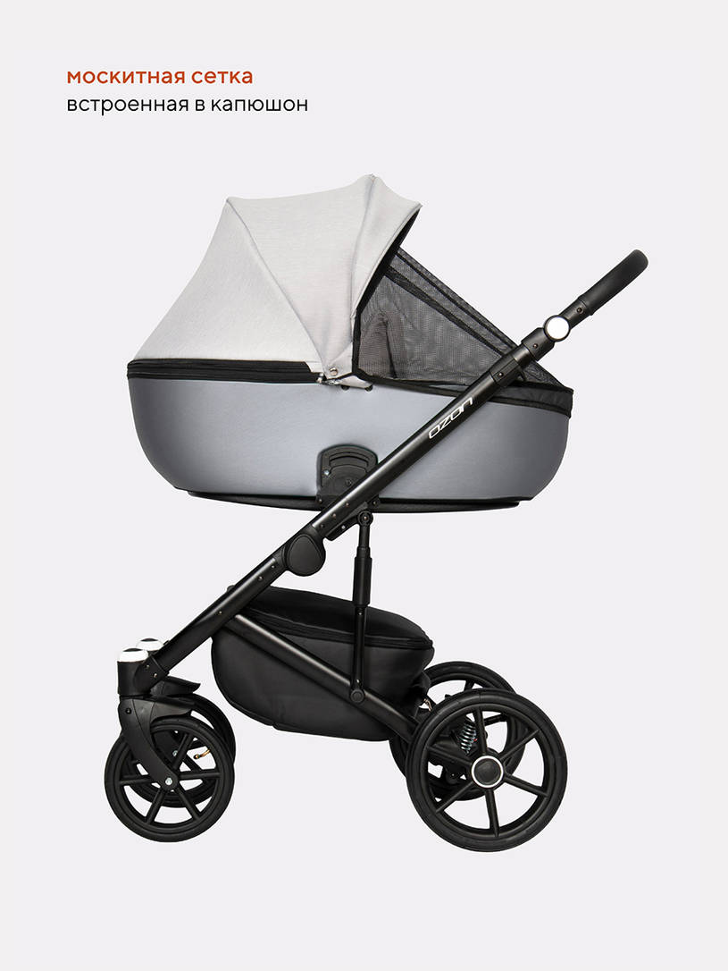 Коляска 2 в 1 Riko Basic Ozon Shine 03 серый