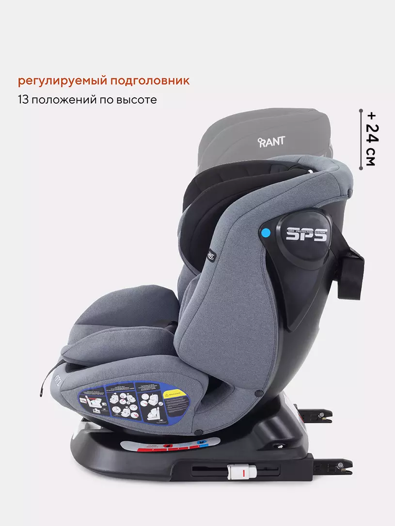 Автокресло Rant Nitro 0/1/2/3 (0-36 кг) Grey/Black
