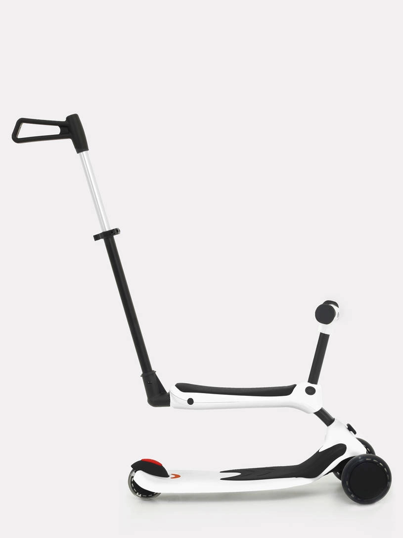 Беговел-самокат Rant Rider Plus со светящимися колесами белый