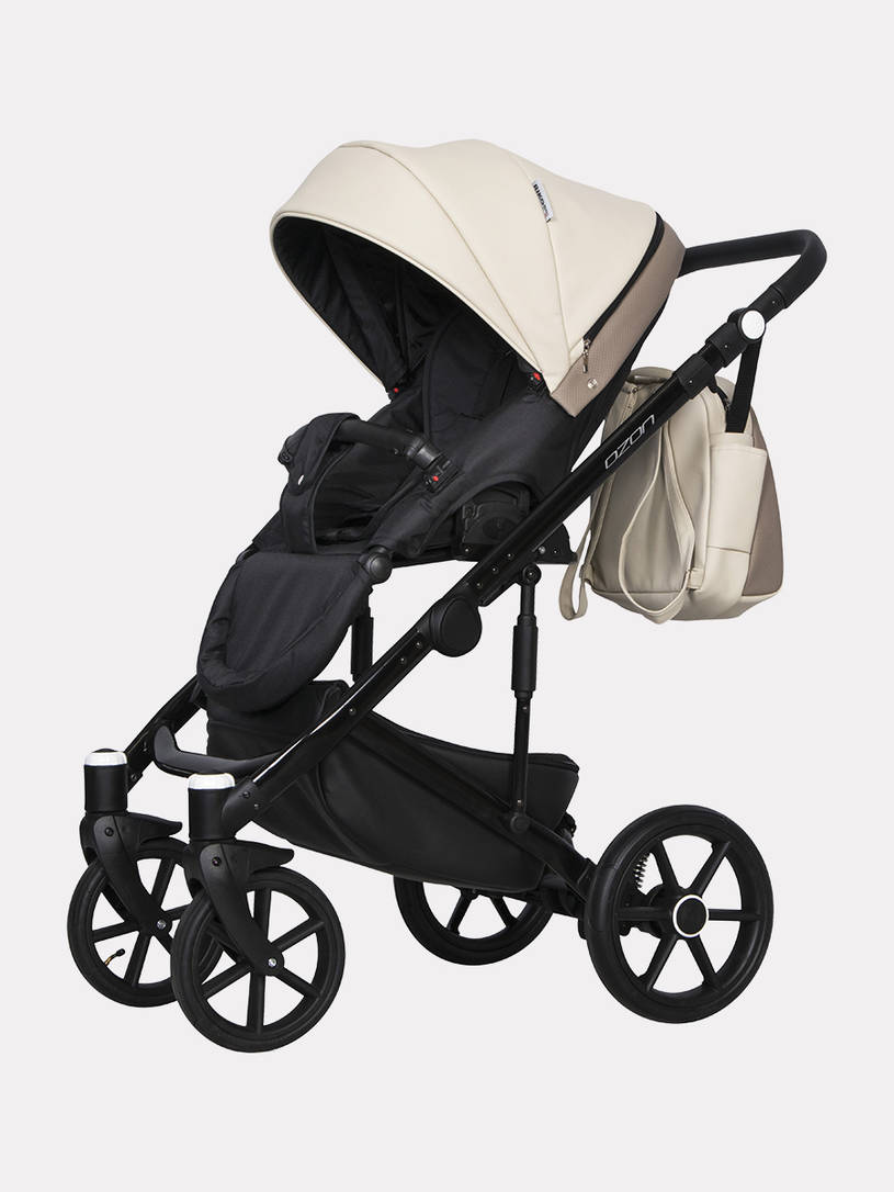 Коляска 2 в 1 Riko Basic Ozon Ecco 25 слоновая кость-бежевый