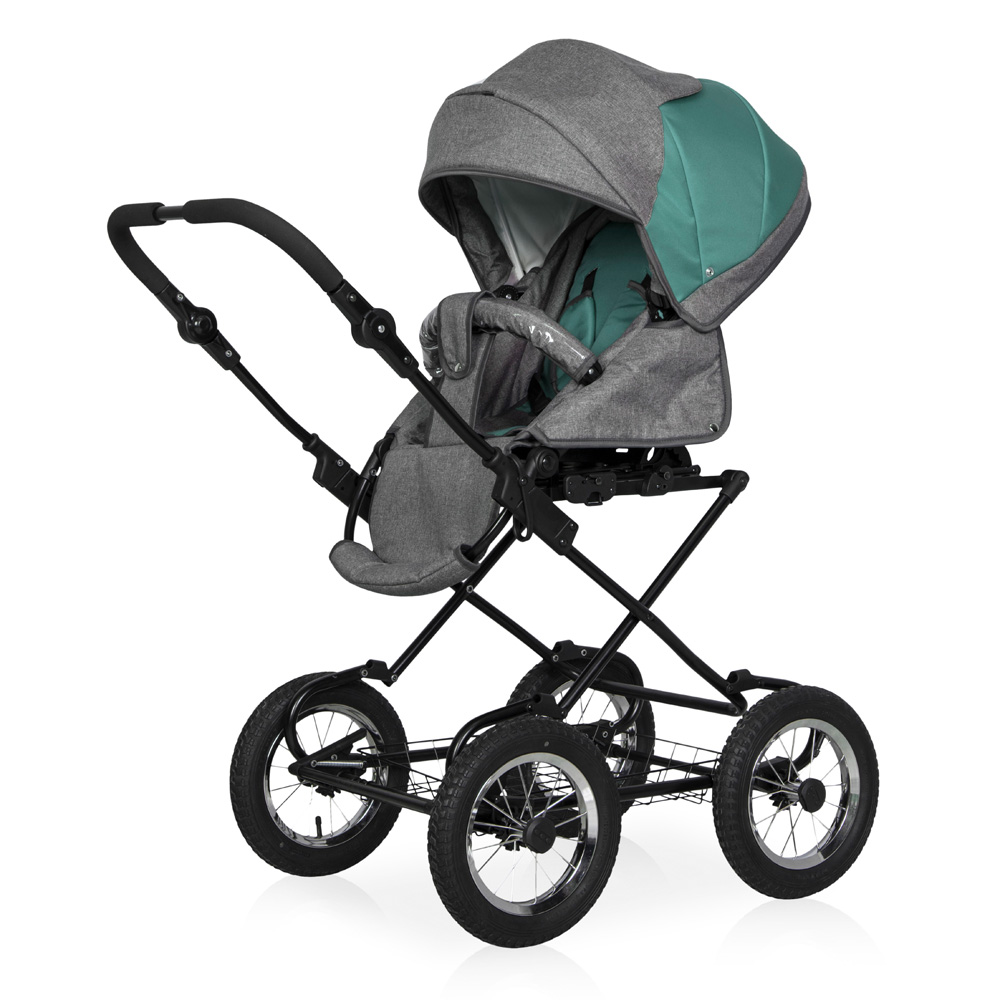 Коляска 2 в 1 Riko Basic Mario Classic 09 серо-зеленый