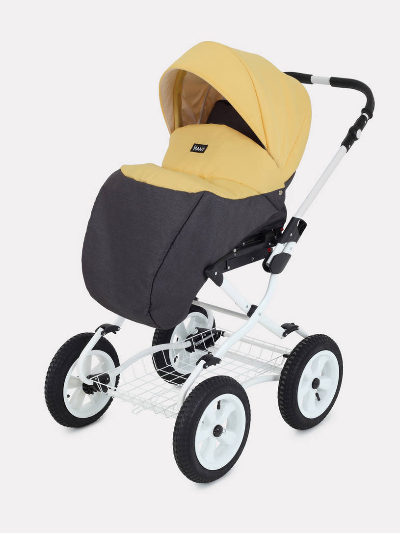 Коляска 2 в 1 Rant Siena Classic 10 серый-желтый