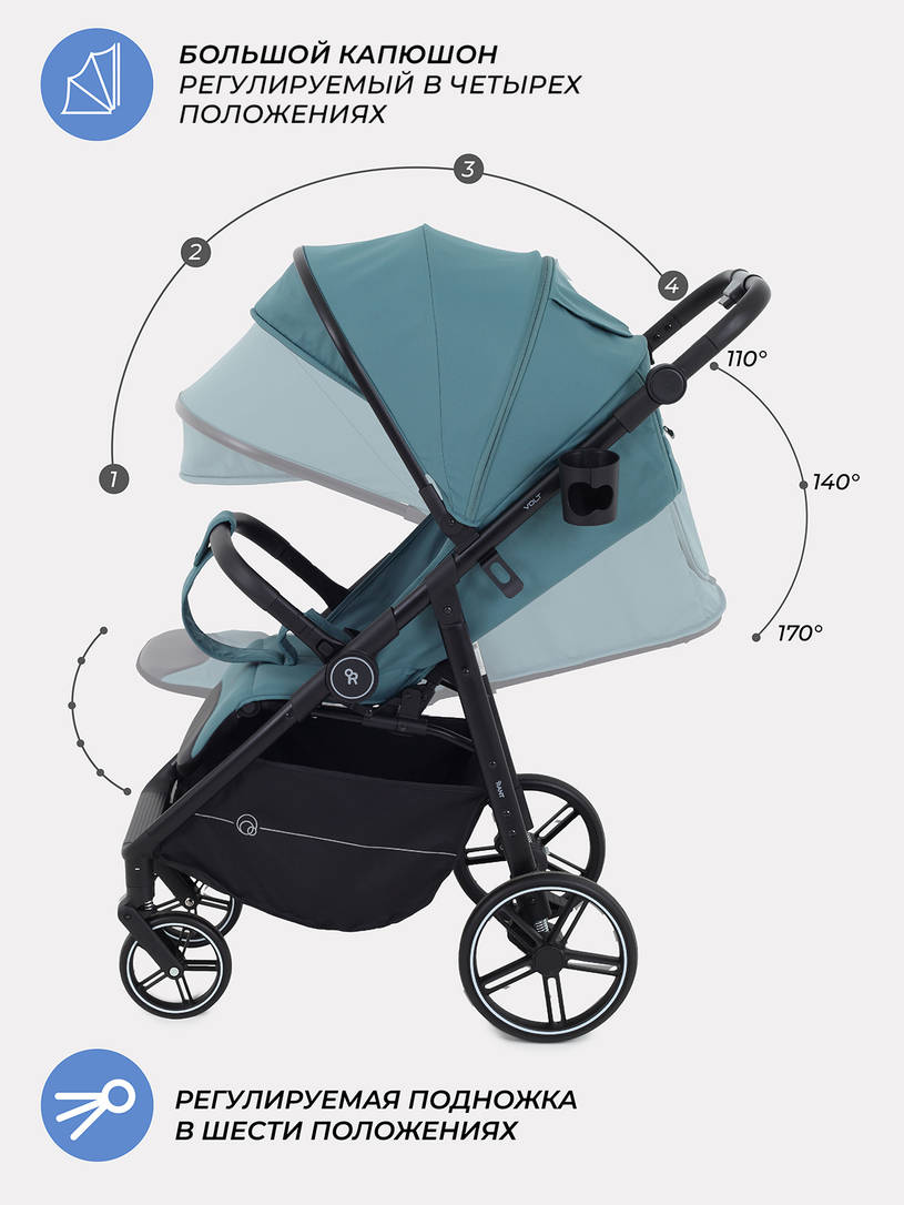 Коляска прогулочная Rant Volt 2025 Aqua