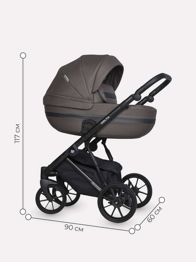 Коляска 2 в 1 RIKO BASIC DELTA ECCO 12 Mokka