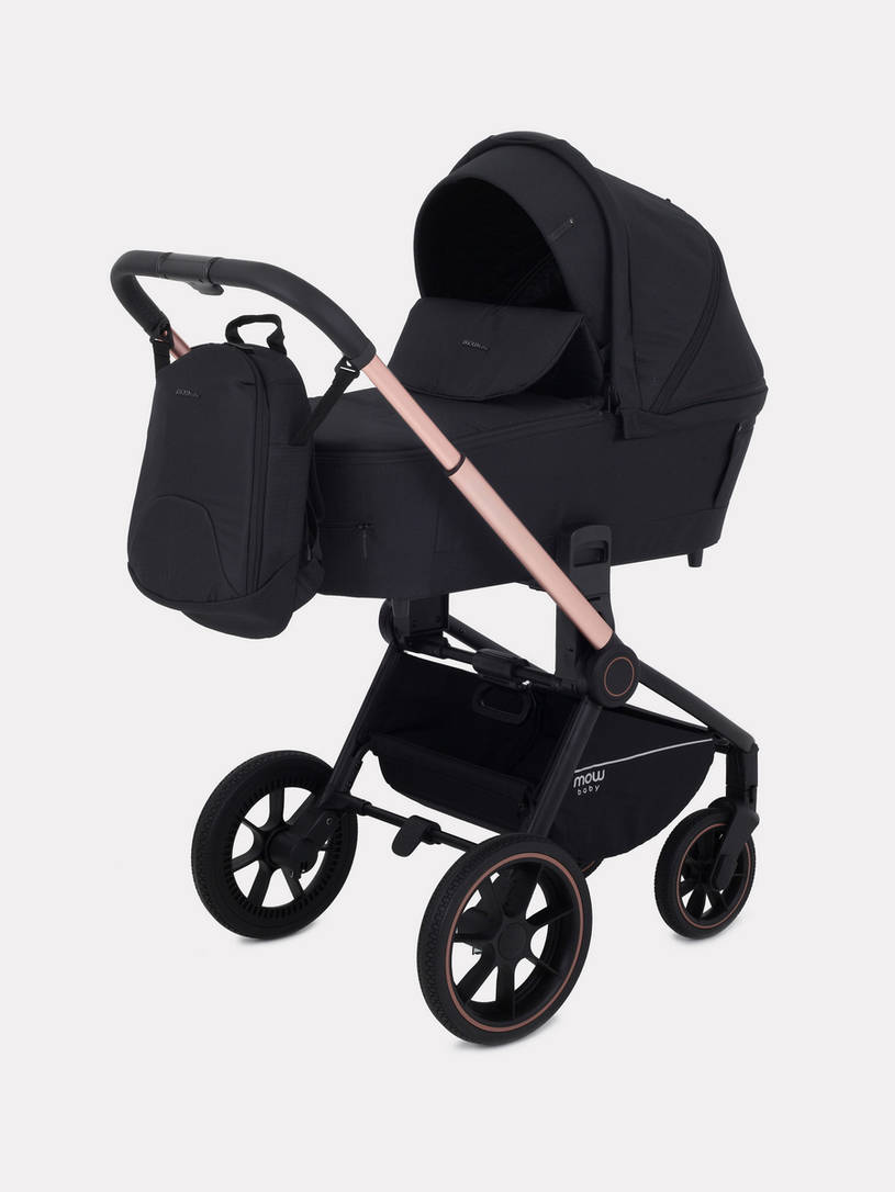 Коляска 2 в 1 MOWBaby ZOOM PU RA086 Gold Black