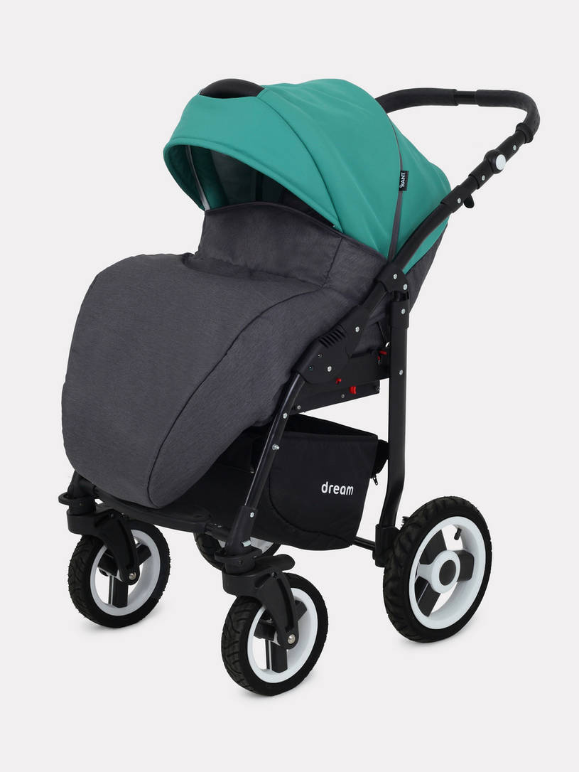 Коляска 2 в 1 Rant Dream 08 серый-темно-зеленый