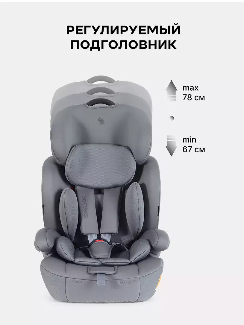 Автокресло Rant Basic Spark Next Isofix группа 1/2/3 (9-36 кг) Grey