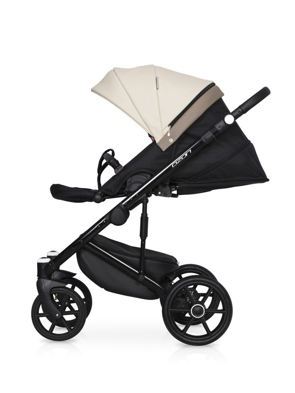 Коляска 3 в 1 Riko Basic Ozon Ecco 25 слоновая кость-бежевый