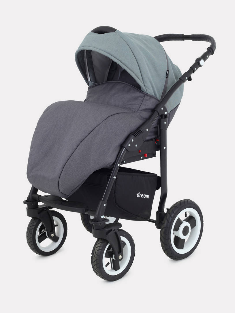 Коляска 2 в 1 Rant Dream 06 серый-зеленый