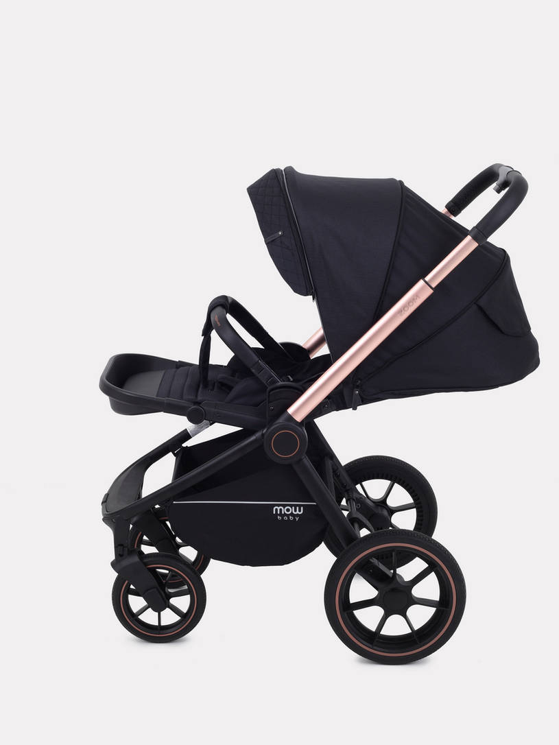 Коляска 2 в 1 MOWBaby ZOOM PU RA086 Gold Black
