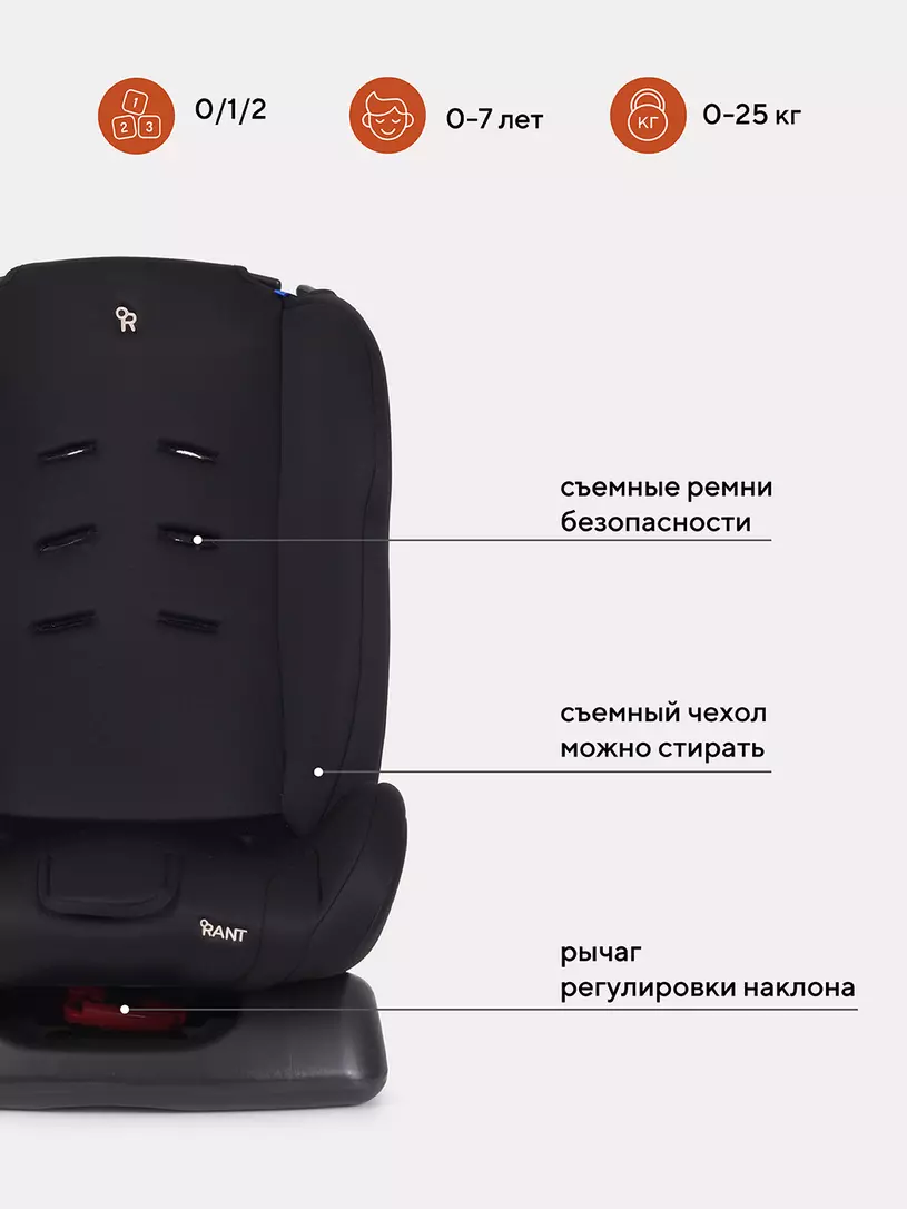 Автокресло Rant Basic Rally 0/1/2 (0-25 кг) Grey