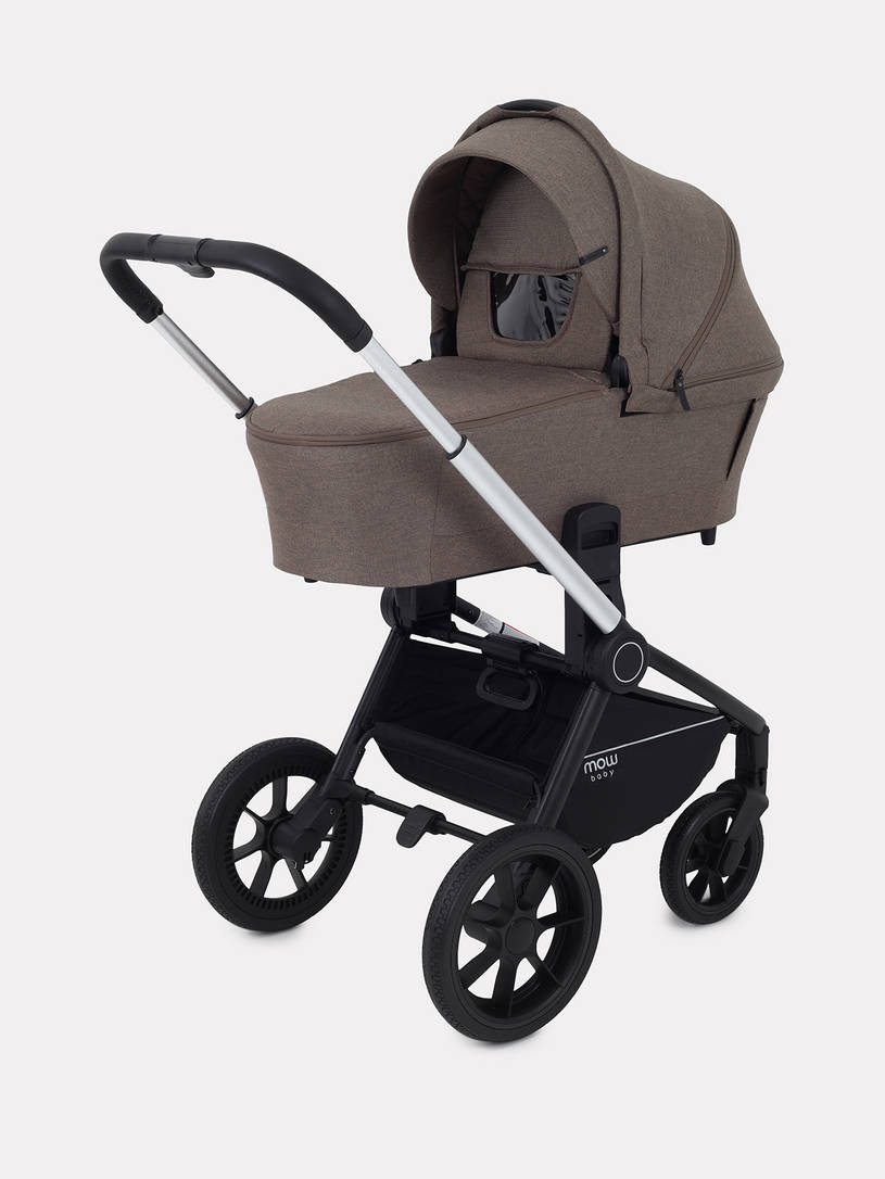 Коляска 3 в 1 Mowbaby Zoom Silver 2025 cacao brown