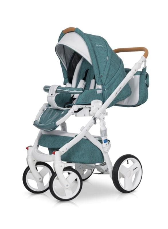 Коляска 2 в 1 Riko Bruno Luxe 03 бирюзовый