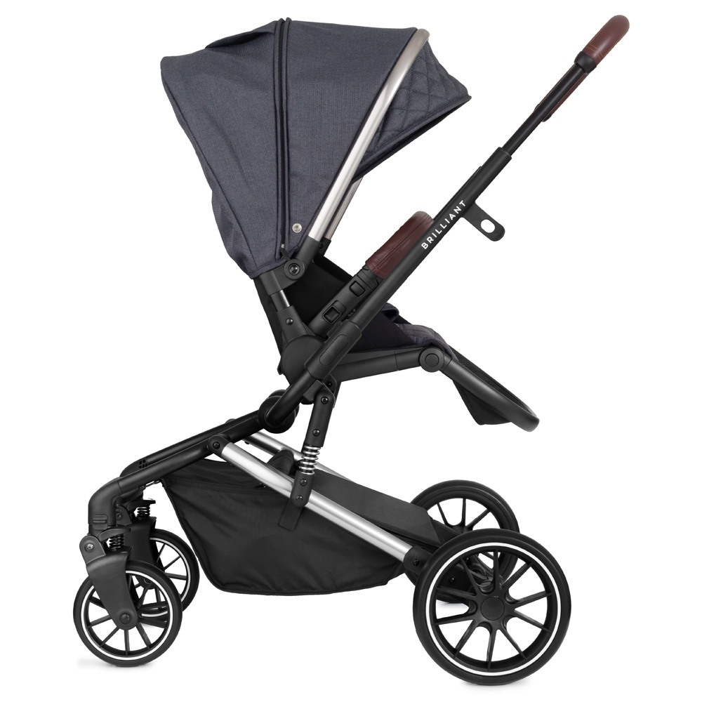 Коляска 2 в 1 Rant Brilliant Jet Carbon темно-серый