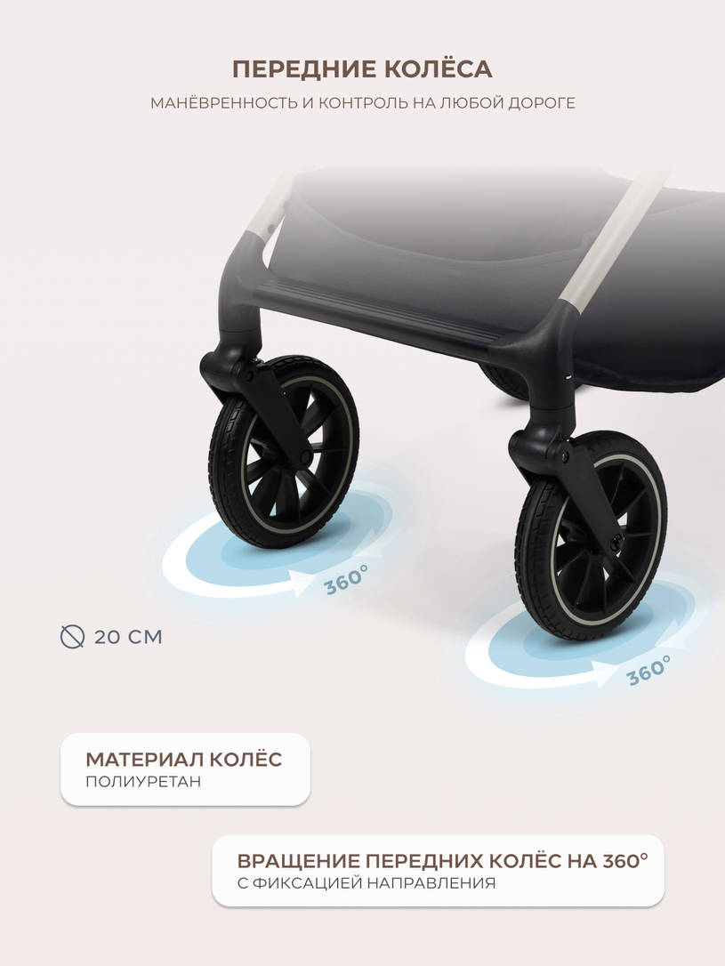 Коляска 2 в 1 Rant Moss Prime Grey