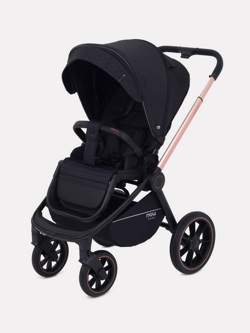 Коляска 2 в 1 MOWBaby ZOOM PU RA086 Gold Black