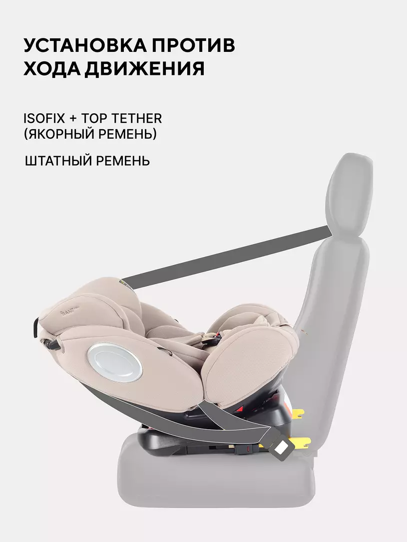 Автокресло Rant Basic Twist Next isofix группа 0+/1/2/3 (0-36 кг) Beige