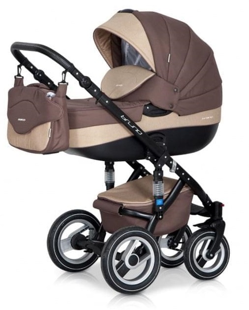 Коляска 2 в 1 Riko Bruno 05 коричнево-бежевый