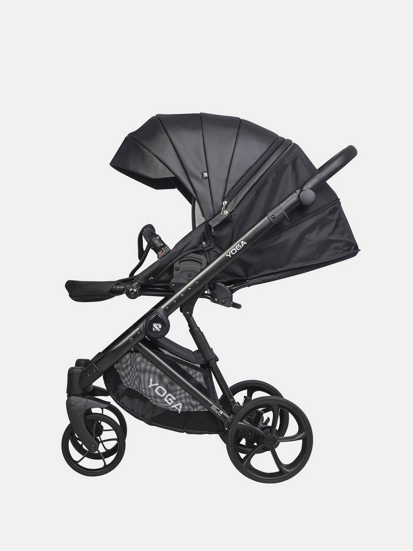 Коляска 3 в 1 Riko Basic Yoga Ecco 12 Black, Черный