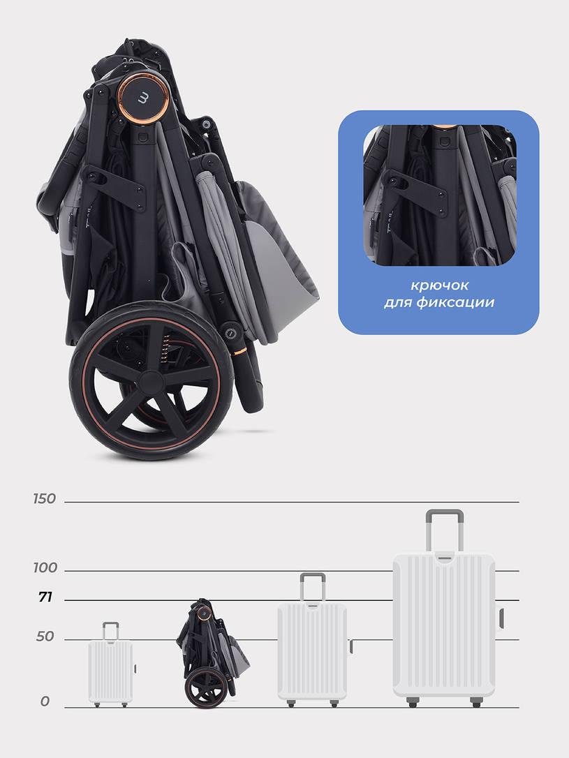 Коляска прогулочная Mowbaby Trail 2025 Grey