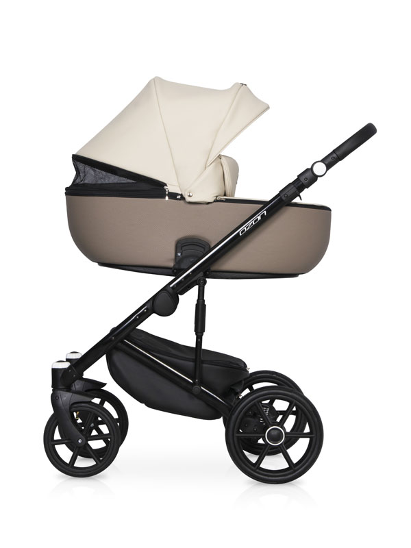 Коляска 3 в 1 Riko Basic Ozon Ecco 25 слоновая кость-бежевый