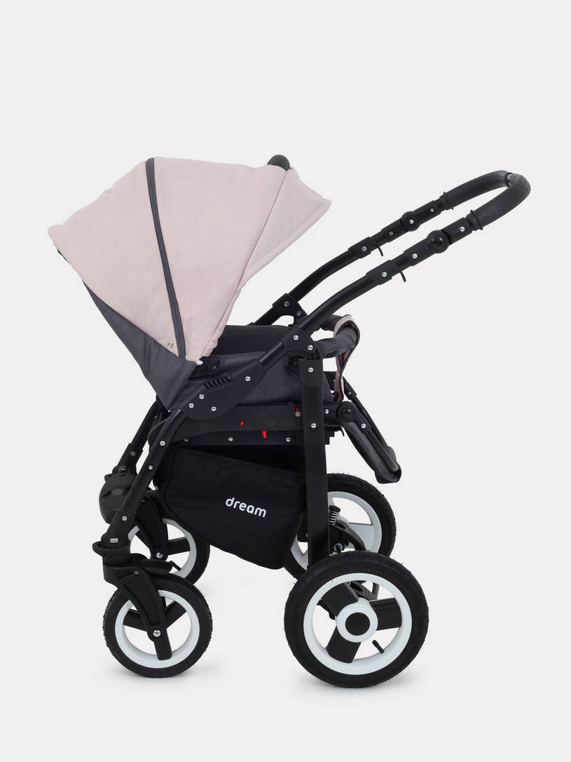 Коляска 2 в 1 Rant Dream 03 серый-розовый