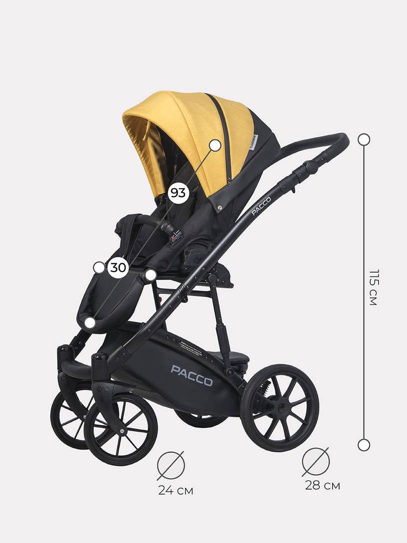 Коляска 2 в 1 RIKO BASIC PACCO 08 YELLOW