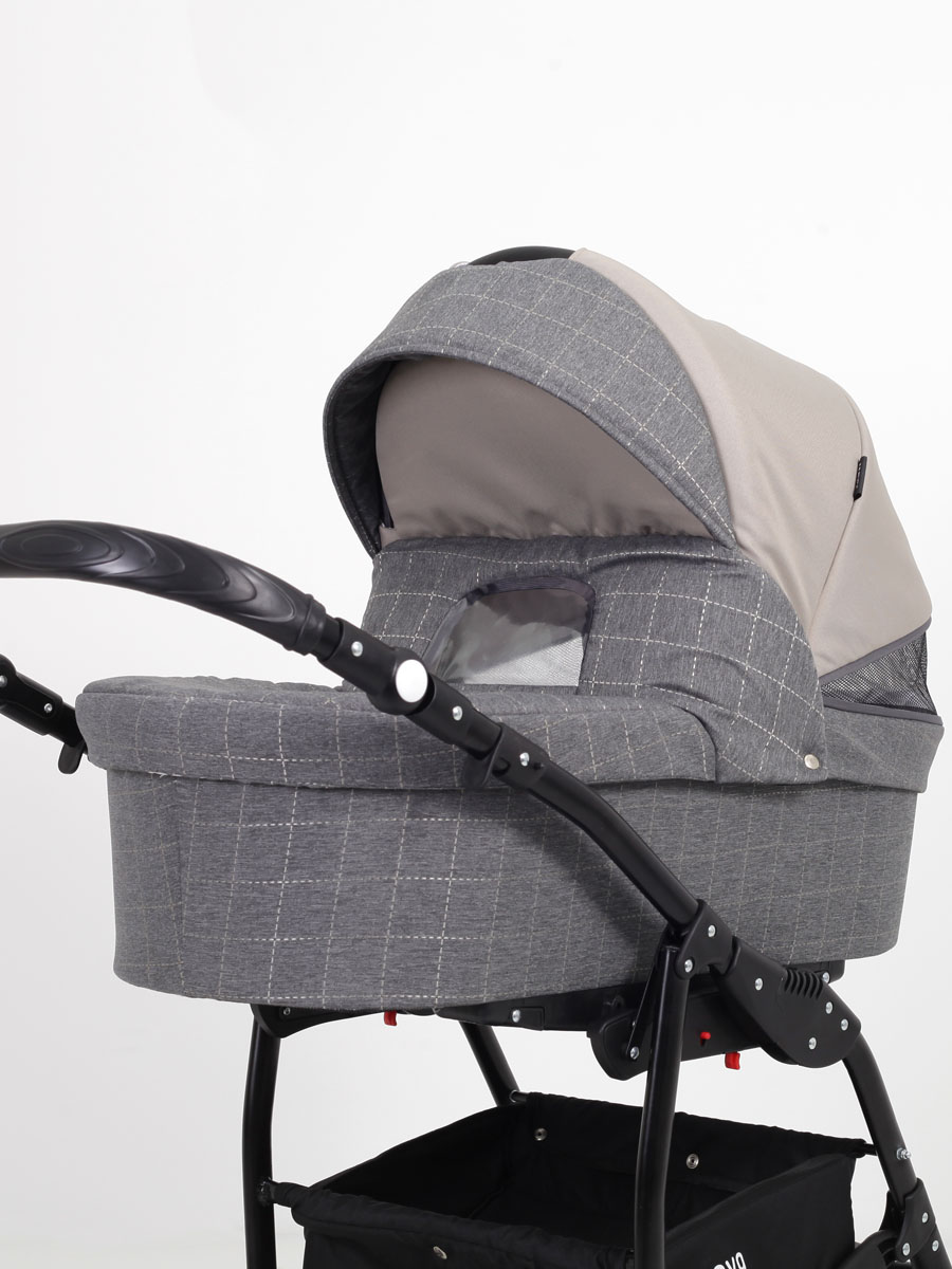 Коляска 2 в 1 Rant Nova 03 серый-бежевый